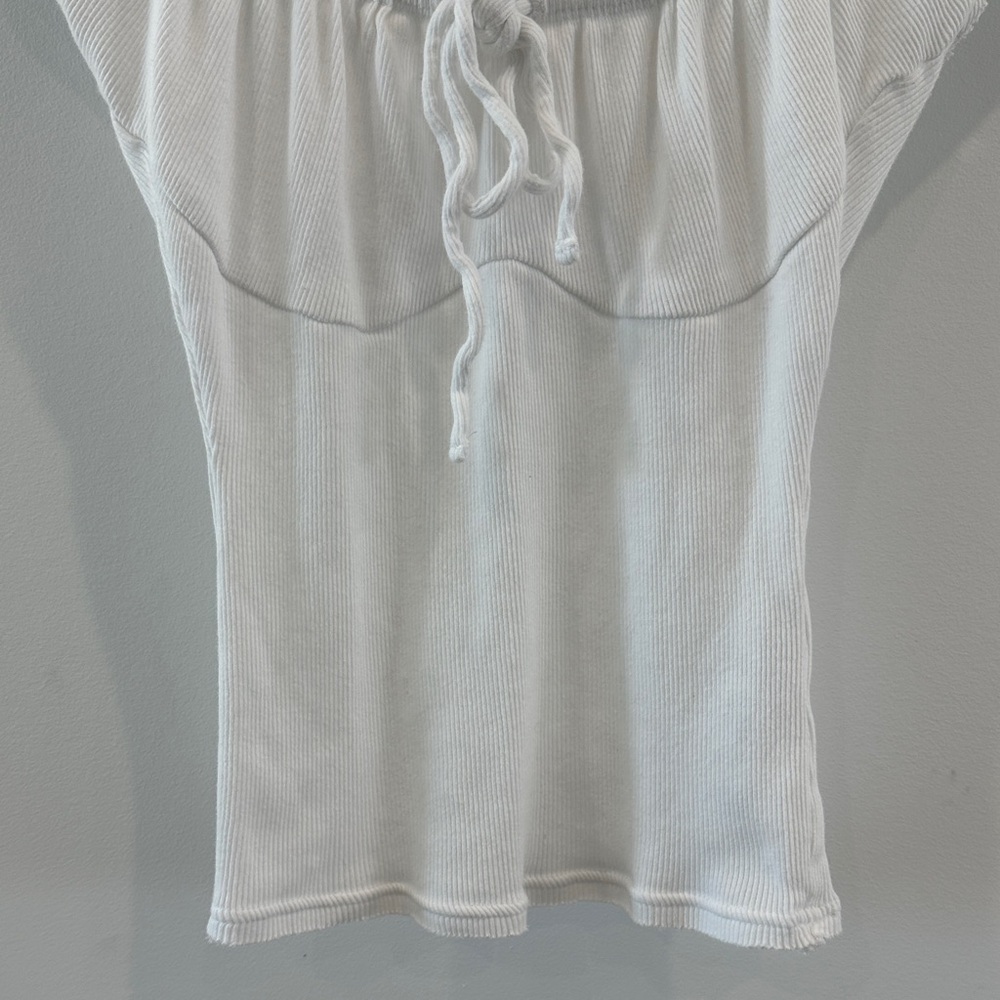 Urban Outfitters White Ruched Blouse - Picture 3 of 5
